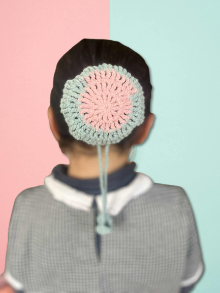 Couvre Chignon Rose & Bleu