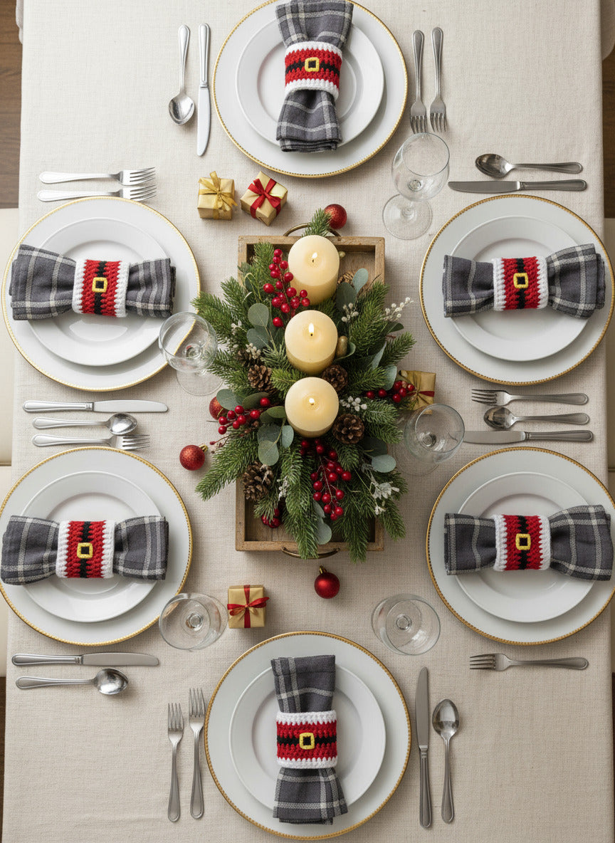 Rond de serviette de Noël