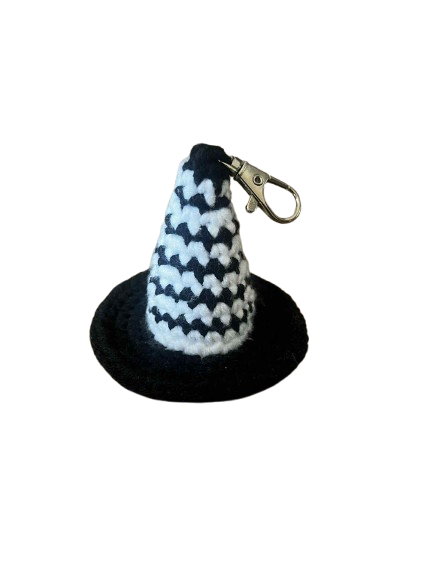 Chapeau de sorcière noir et blanc