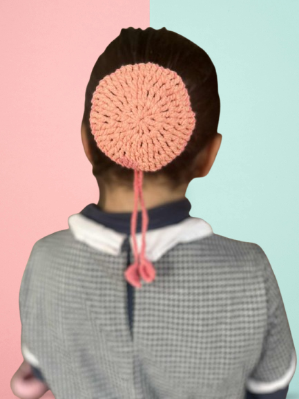 Couvre Chignon 2 roses foncé