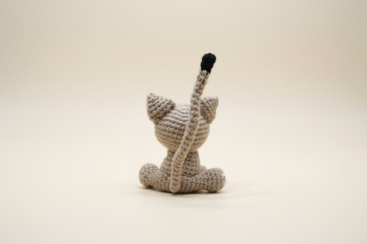 "Nöok" Petit Chat Malicieux - Décoration artisanale fait main