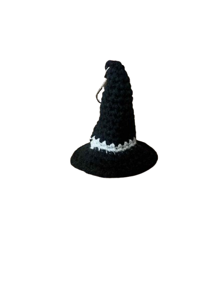 Chapeau de sorcière noir et gris