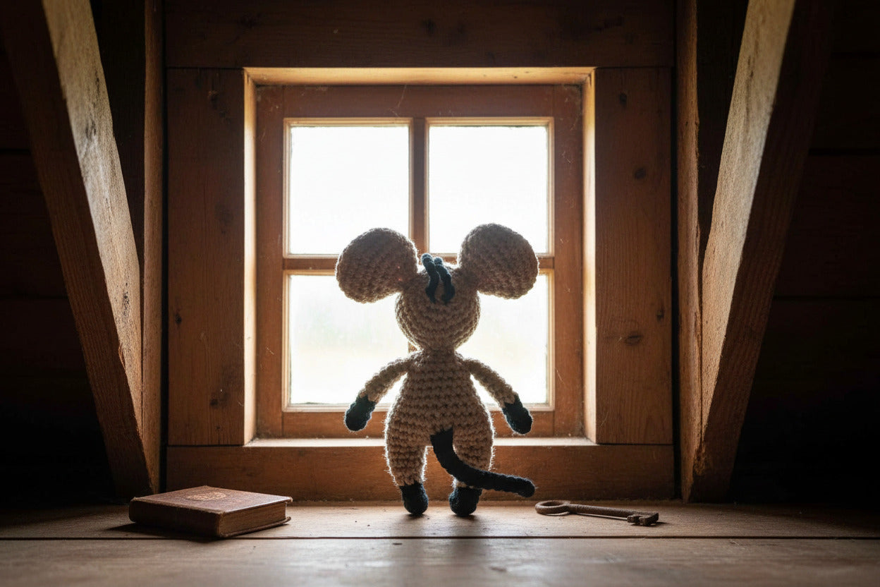 "Wiine" Petite Souris de Grenier - Porte clé artisanal fait main