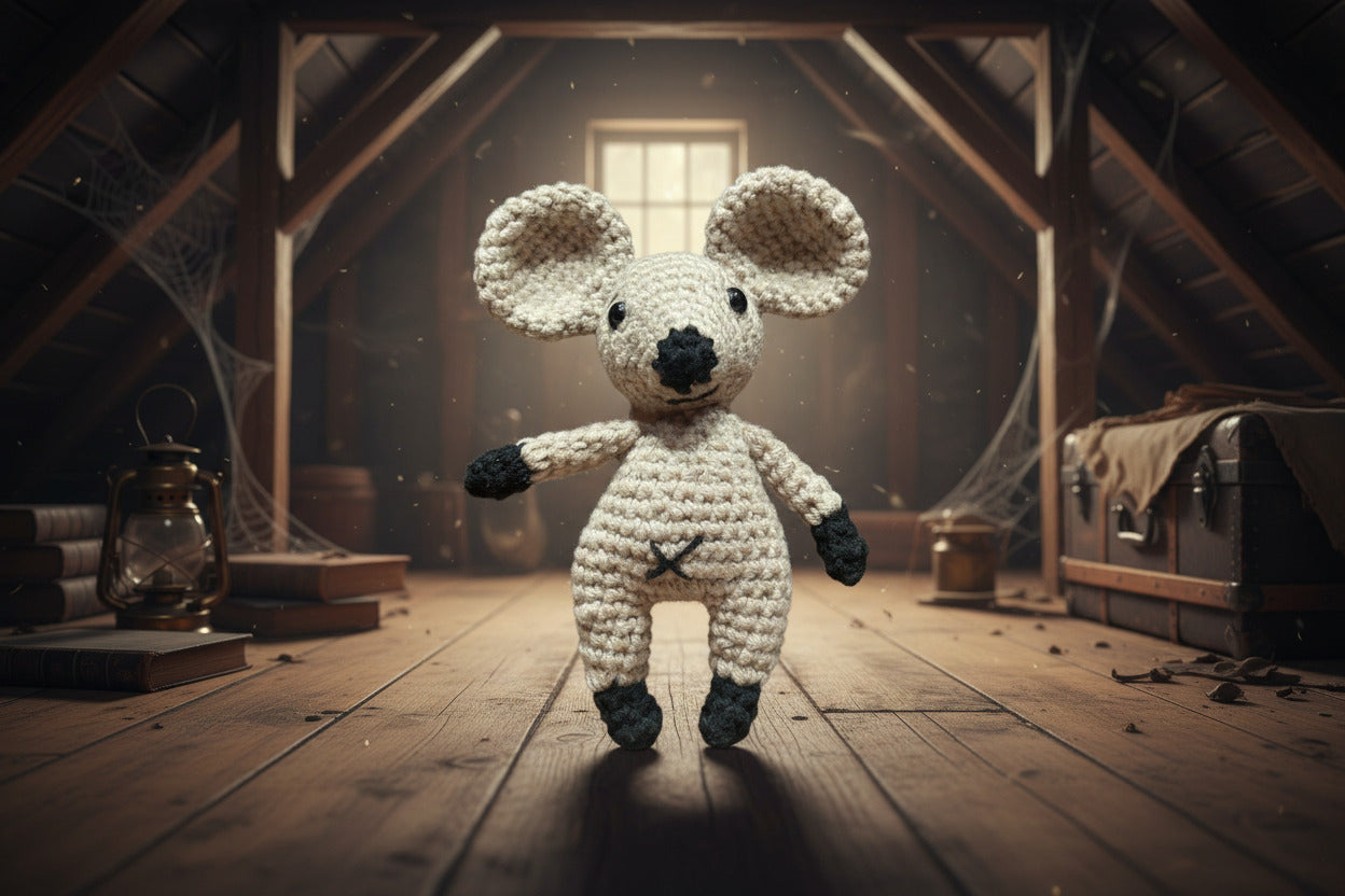 "Wiine" Petite Souris de Grenier - Porte clé artisanal fait main