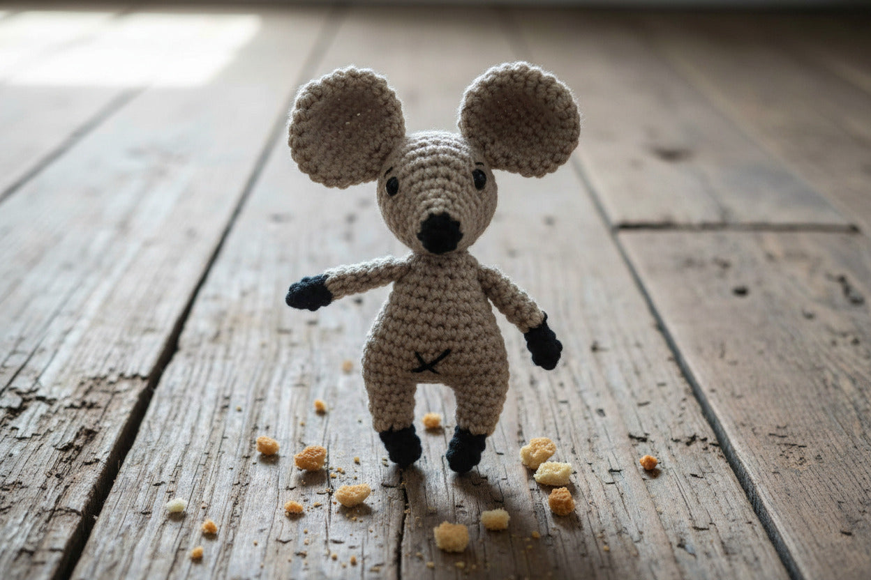 "Wiine" Petite Souris de Grenier - Porte clé artisanal fait main