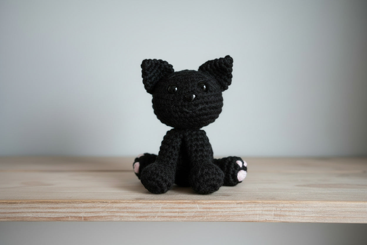 "Nöok" Petit Chat Malicieux - Décoration artisanale fait main