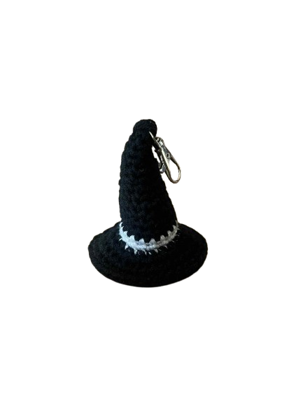 Chapeau de sorcière noir et gris