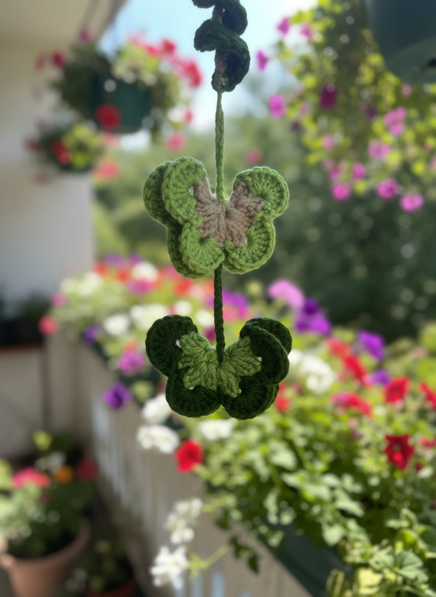 Suspension Spirale  Papillons Verts